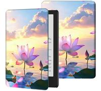 GFRGTFHYT Case for 7" All-New Kindle Paperwhite (12th Generation, 2024) and Kindle Colorsoft Signature Edition E Lotus Slim Lightweight PU Leather Adjustable Smart Shell Cover with Auto Wake/Sleep