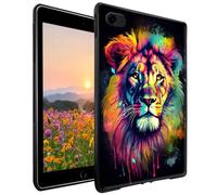 GFRGTFHYT Case for iPad 5th/6th Generation(9.7 inch, 2017/2018) /Air 2/1 & Pro 9.7 Slim Lightweight Soft TPU Silicone Shockproof Protective Back Shell Cover, Art Watercolor Lions