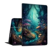 GFRGTFHYT Case for iPad 9th/8th/7th Generation 10.2 Inch 2021/2020/2019 - PU Leather Slim Folio Lightweight Smart Cover with Auto Wake/Sleep for iPad 10.2 Inch, Forest Mushroom