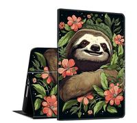 GFRGTFHYT Case for iPad 9th/8th/7th Generation 10.2 Inch 2021/2020/2019 - PU Leather Slim Folio Lightweight Smart Cover with Auto Wake/Sleep for iPad 10.2 Inch, Art Cute Sloth