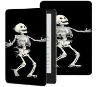 GFRGTFHYT Case for Kindle 10th Generation 2019 Released Lightweight Slim PU Leather Folio Adjustable Multi-Angle Smart Shell Cover with Auto Wake/Sleep for 6" Kindle 10th Gen 2019 E-Reader,Z Skull