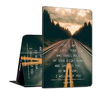 GFRGTFHYT Case for Microsoft Surface Pro 7/7 Plus/Pro 6/5/4/LTE 12.3 Inch PU Leather Slim Lightweight Multiple Angles Stand Smart Cover with Auto Wake/Sleep, Quotes Bible Isaiah 41-13