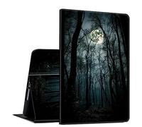GFRGTFHYT Case for Microsoft Surface Pro 7/7 Plus/Pro 6/5/4/LTE 12.3 Inch PU Leather Slim Lightweight Multiple Angles Stand Smart Cover with Auto Wake/Sleep, Moonlight Forest