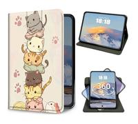 GFRGTFHYT Case for Samsung Galaxy Tab A11/A9 8.7 Inch 2026/2024 Slim Lightweight PU Leather 360 Degree Rotating Multiple Viewing Angles Folio Kickstand Smart Shell Tablet Cover, Cats Cute
