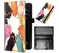 GFRGTFHYT Checkbook Cover for Women & Men PU Leather Checkbook Covers for Personal Checkbook Slim Check Book Credit Card Holder Holder Wallet with RFID Blocking for Duplicate Checks, Cute Cat Paws