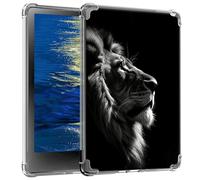 GFRGTFHYT Clear Case for 6" All-New Kindle 11th Generation 2022 Release Only, Slim Lightweight Soft TPU Transparent Silicone Shockproof Back Cover Case for Kindle 2022 11th Gen e-Reader,Cool Lions