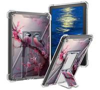 GFRGTFHYT Clear Case for 6" All-New Kindle 11th Generation 2022 Release Only, Stand Kickstand Slim Lightweight Transparent Soft TPU Cover for Kindle 2022 11th Gen E-Reader,Magpie Birds Plum Blossoms