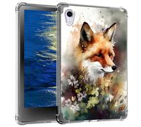 GFRGTFHYT Clear Case for iPad Mini 6 8.3 Inch 2021 for iPad Mini 6th Generation Case Slim Soft TPU Transparent Back Cover Case for 2021 iPad Mini 8.3" 6th Gen A2567 A2568 A2569,Art Watercolor Fox