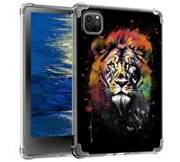 GFRGTFHYT Clear Case for iPad Pro 12.9 inch 2022/2021/2020 (6th/5th/4th Gen) Slim Lightweight Soft TPU Transparent Silicone Shockproof Protective Back Cover for iPad Pro 12.9, Watercolor Lions