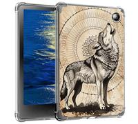 GFRGTFHYT Clear Case for Kobo Libra Colour 7" 2024 Release Slim Ligthwheight Soft TPU Silicone Transparent Shockproof Protective Back Cover Case for 7" Kobo Libra Colour 2024 eReader, Howling Art Wolf