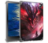 GFRGTFHYT Clear Case for Kobo Libra Colour 7" 2024 Release Slim Ligthwheight Soft TPU Silicone Transparent Shockproof Protective Back Cover Case for 7" Kobo Libra Colour 2024 eReader, N Dragon Fire