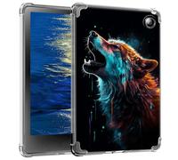 GFRGTFHYT Clear Case for Kobo Libra Colour 7" 2024 Release Slim Ligthwheight Soft TPU Silicone Transparent Shockproof Protective Back Cover Case for 7" Kobo Libra Colour 2024 eReader, Art Howling Wolf