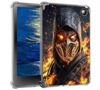 GFRGTFHYT Clear Case for Kobo Libra Colour 7" 2024 Release Slim Ligthwheight Soft TPU Silicone Transparent Shockproof Protective Back Cover Case for 7" Kobo Libra Colour 2024 eReader, Art Fire Warrior