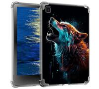 GFRGTFHYT Clear Case for Samsung Galaxy Tab S6 Lite 10.4 Inch 2020/2022 Slim Lightweight Soft TPU Transparent Silicone Back Cover Case for Galaxy Tab S6 Lite (SM-P610/P613/P615/P619),Art Howling Wolf