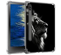 GFRGTFHYT Clear Case for Samsung Galaxy Tab S8 Plus 2022/S7 FE 2021/S7 Plus 2020 12.4" Slim Lightweight Soft TPU Transparent Back Cover Case for Galaxy Tab S7 FE 5G 2021/S8+ 2022/S7+ 2020,Cool Lions