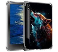 GFRGTFHYT Clear Case for Samsung Galaxy Tab S8 Plus 2022/S7 FE 2021/S7 Plus 2020 12.4" Slim Soft TPU Transparent Back Cover Case for Galaxy Tab S7 FE 5G 2021/S8+ 2022/S7+ 2020,Art Howling Wolf