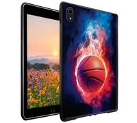 GFRGTFHYT for iPad 10th Generation Case 10.9 Inch 2022 Wen Women Slim Lightweight Soft TPU Silicone Shockproof Protective Back Shell Cover Case for iPad 10th Gen 10.9 inch 2022, Water Fire Basketballs
