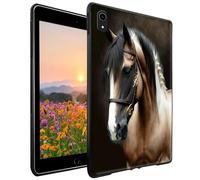 GFRGTFHYT for iPad 10th Generation Case 10.9 Inch 2022 Wen Women Slim Lightweight Soft TPU Silicone Shockproof Protective Back Shell Cover Case for iPad 10th Gen 10.9 inch 2022, Beautiful Horse Animal