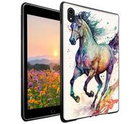 GFRGTFHYT for iPad 10th Generation Case 10.9 Inch 2022 Wen Women Slim Lightweight Soft TPU Silicone Shockproof Protective Back Shell Cover Case for iPad 10th Gen 10.9 inch 2022, Art Watercolor Horses