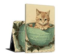 GFRGTFHYT for iPad 9/8/7th Generation 10.2 Inch Case 2021/2020/2019 PU Leather Slim Folio Lightweight Smart Cover with Auto Wake/Sleep Case for iPad 10.2 Inch,Cute Little Cat