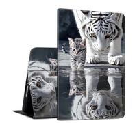 GFRGTFHYT for iPad 9th/8th/7th Generation 10.2 Inch Case 2021/2020/2019 PU Leather Slim Folio Lightweight Multiple Viewing Angles Smart Cover with Auto Wake/Sleep Case for iPad 10.2 Inch, Tiger Cat
