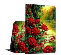 GFRGTFHYT for iPad 9th/8th/7th Generation 10.2 Inch Case 2021/2020/2019 PU Leather Slim Folio Lightweight Multiple Viewing Angles Smart Cover with Auto Wake/Sleep Case for iPad 10.2 Inch, Rose Art