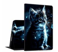 GFRGTFHYT for iPad 9th/8th/7th Generation 10.2 Inch Case 2021/2020/2019 PU Leather Slim Folio Lightweight Multiple Viewing Angles Smart Cover with Auto Wake/Sleep Case for iPad 10.2 Inch, Cute Art Cat