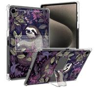 GFRGTFHYT for iPad 9th/ 8th/ 7th Generation Clear Case (2021/2020/2019) for iPad 10.2 inch with Pencil Holder & Kickstand Transparent Slim Soft TPU Shockproof Cover for iPad 10.2",Cute Sloths