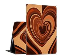 GFRGTFHYT for iPad Air 13 Inch Case M2 2024 for Women Men PU Leather Slim Lightweight Folio Kickstand Multi-Angle Stand Smart Shell Cover with Auto Wake/Sleep,Art Heart