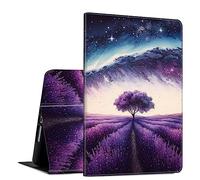 GFRGTFHYT for iPad Air 13 Inch Case M2 2024 for Women Men PU Leather Slim Lightweight Folio Kickstand Multi-Angle Stand Smart Shell Cover with Auto Wake/Sleep,Art Lavender