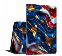GFRGTFHYT for iPad Air 13 Inch Case M2 2024 for Women Men PU Leather Slim Lightweight Folio Kickstand Multi-Angle Stand Smart Shell Cover with Auto Wake/Sleep,Art American Flag