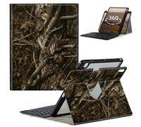 GFRGTFHYT for iPad Air 3 10.5" 2019 Keyboard Case for iPad Pro 10.5 inch 2017 with 360 Degree Rotating Slim Stand Smart Cover with Detachable Wireless Keyboard & Pencil Holder, Withered Tree