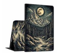 GFRGTFHYT for iPad Pro 13 Inch Case M4 2024 7th Generation Art Forest Mountain Design Soft TPU Shockproof Protective PU Leather Slim Smart Folio Cover Shell Adjustable Stand Kickstand Auto Sleep/Wake