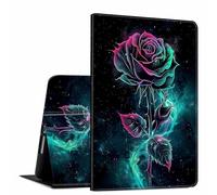 GFRGTFHYT for iPad Pro 13 Inch Case M4 2024 7th Generation Art Galaxy Rose Design Soft TPU Shockproof Protective PU Leather Slim Smart Folio Cover Shell Adjustable Stand Kickstand Auto Sleep/Wake