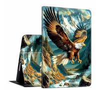 GFRGTFHYT for iPad Pro 13 Inch Case M4 2024 7th Generation Flying Bald Eagle Design Soft TPU Shockproof Protective PU Leather Slim Smart Folio Cover Shell Adjustable Stand Kickstand Auto Sleep/Wake