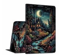 GFRGTFHYT for iPad Pro 13 Inch Case M4 2024 7th Generation Forest House Design Soft TPU Shockproof Protective PU Leather Slim Smart Folio Cover Shell Adjustable Stand Kickstand Auto Sleep/Wake