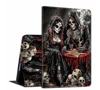 GFRGTFHYT for iPad Pro 13 Inch Case M4 2024 7th Generation Human Bone Skull Design Soft TPU Shockproof Protective PU Leather Slim Smart Folio Cover Shell Adjustable Stand Kickstand Auto Sleep/Wake