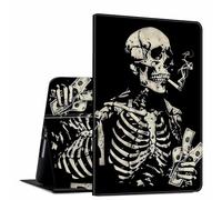 GFRGTFHYT for iPad Pro 13 Inch Case M4 2024 7th Generation Human Bone Smoke Design Soft TPU Shockproof Protective PU Leather Slim Smart Folio Cover Shell Adjustable Stand Kickstand Auto Sleep/Wake