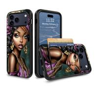 GFRGTFHYT for iPhone 17 Pro Max Wallet Case with Credit Card Holder Hybrid Dual Layer Art Wolf Design for Women Man Heavy Duty Shockproof Protective Phone Case for iPhone 17 Pro Max 6.9" 2025