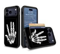 GFRGTFHYT for iPhone 17 Pro Max Wallet Case with Credit Card Holder Hybrid Dual Layer Howling Art Wolf Design for Women Man Heavy Duty Shockproof Protective Phone Case for iPhone 17 Pro Max 6.9" 2025