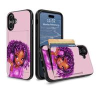 GFRGTFHYT for iPhone 17 Wallet Case with Card Holder Hybrid Dual Layer Wolf Dream Catcher Design for Women Man Heavy Duty Shockproof Protective Phone Case for iPhone 17 6.3" 2025