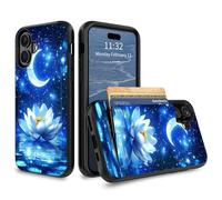 GFRGTFHYT for iPhone 17 Wallet Case with Credit Card Holder Hybrid Dual Layer God Jesus Christian Cross Design for Women Man Heavy Duty Shockproof Phone Case for iPhone 17 6.3" 2025