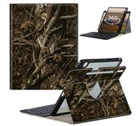 GFRGTFHYT Keyboard Case for Samsung Galaxy Tab S9 Plus/S9 FE Plus 12.4 Inch 2023 with 360 Degree Rotating Slim Stand Cover with Detachable Wireless Keyboard & Pen Holder, Withered Tree