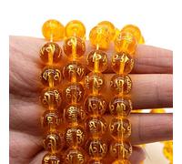 Gfsdjalkj Natural Buddha Loose Stone Beads Strand Black Charms with Carving Gold Dragon Chinese Pixiu for Bracelet DIY Jewelry Making 6 8 10mm Handmade crafts