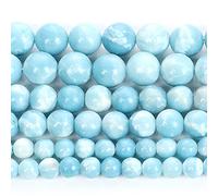 Gfsdjalkj Natural Stone Beads Domestic Larimar Round Loose Beads for Jewelry Making Needlework Bracelet DIY 4-12 MM Handmade crafts (Item Diameter : 6mm about 63 pcs)
