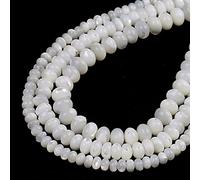 Gfsdjalkj Natural White Mother Of Pearl Mop Shell Beads Beads Rondelle Loose Bead For Jewelry Making DIY Bracelet Earring Accessories 15'' 39cm Handmade crafts (Item Diameter : 3x4mm)