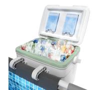 GFTIME 22L Pool Cooler with Ice Mat - XL Insulated Hanging Cooler for Above Ground Pools | Holds 36 Cans | Holds Ice 3 Times Longer | Ideal for Pool Area, Camping, Outdoor Celebrations