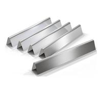 GFTIME 44.5CM Flavorizer Bar for Weber Genesis E/S-310 320 330 with Front Controls, DOESN'T fit Genesis II E/S-310 340, Stainless Steel Heat Plate Spare Parts for Weber 7621 7620, 5 Pack