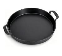 GFTIME 7421 Round Cast Iron Griddle for Weber Gourmet BBQ System, 30.9 cm BBQ Grill Plate for Weber 57cm Kettle Charcoal Grills, Porcelain-Enamelled Griddle Pan Replacement Part
