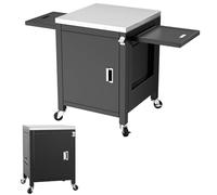 GFTIME BBQ Cart for Ninja Woodfire Grill, Portable Multifunctional Serving Cart for Weber Q, BBQ Grill Stand for Pizza Oven, Garden and Patio, Universal Outdoor Kitchen Trolley